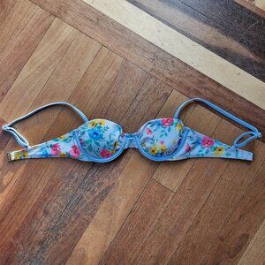 Wild Fable Floral Multi-Color Bikini Top Size XS